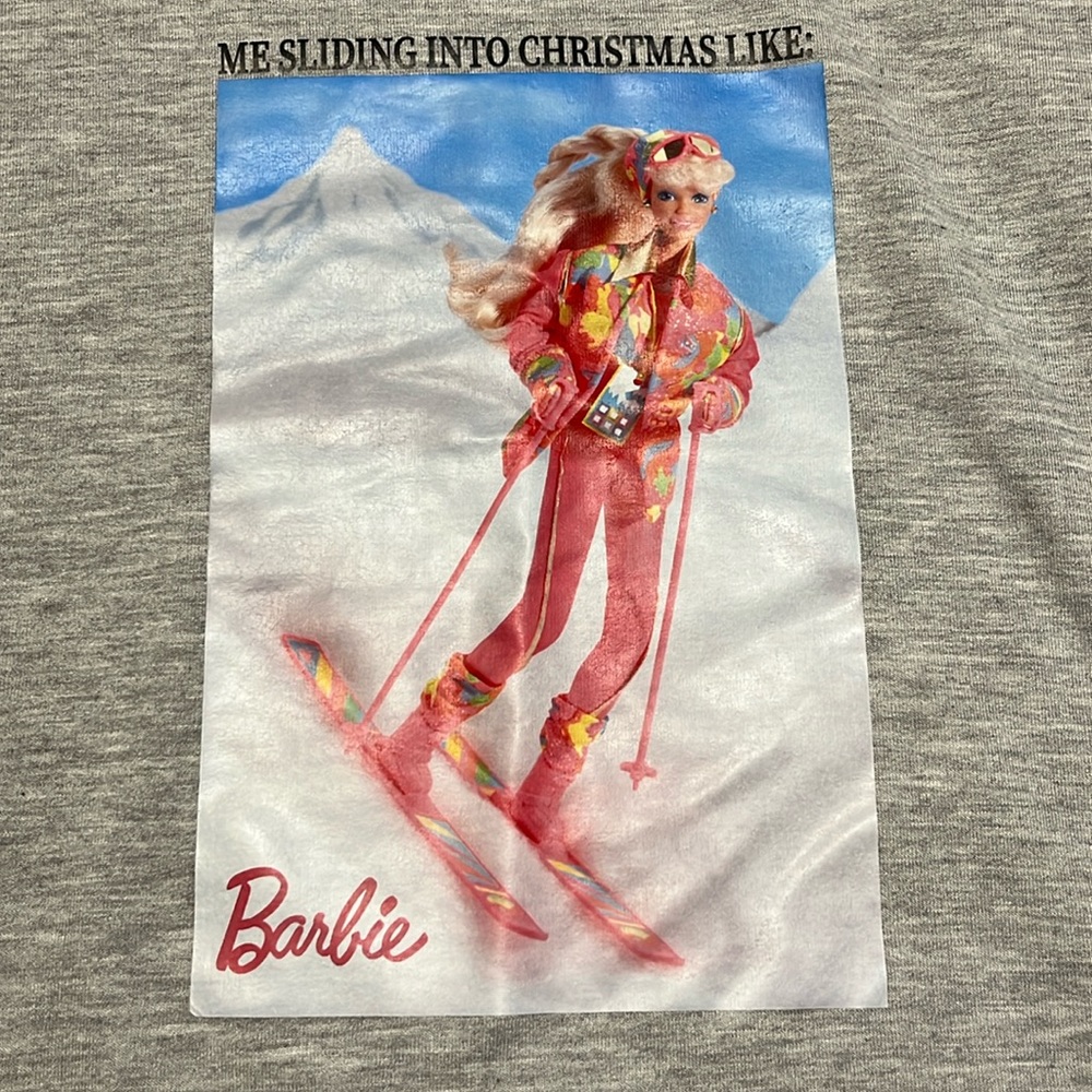 Women’s Barbie Pyjamas Cute Christmas Lounge Set Skiing Doll Meme Retro Medium